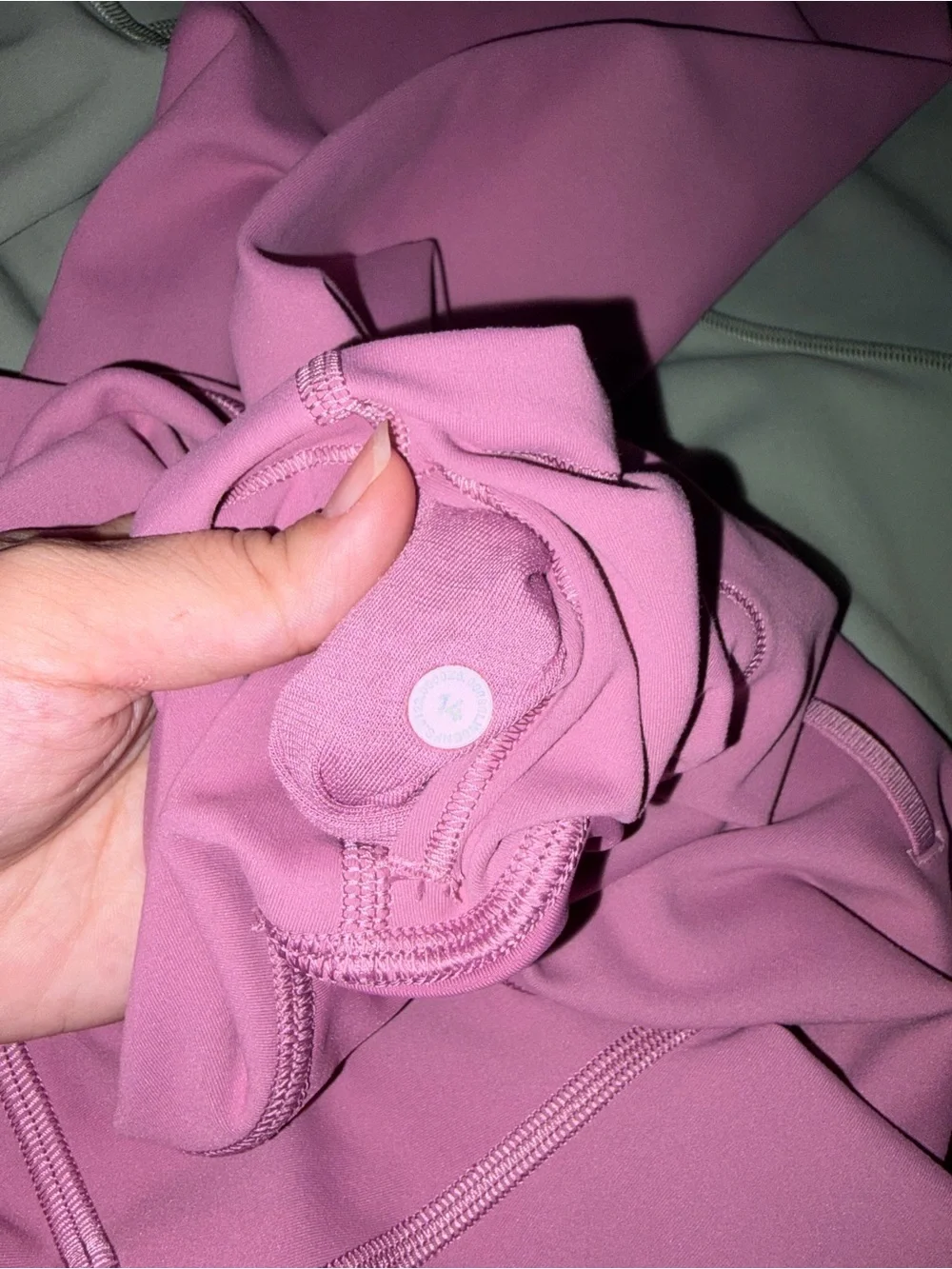 Lululemon size 14 Women’s High-Waist Leggings - Dusty Rose & Sage